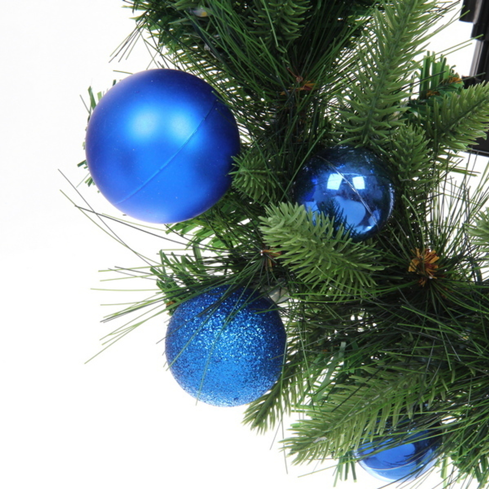 Венок хвойный «Сказочное чудо» d-40 см, ПВХ, литой ПВХ, Синий