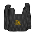 Ковры SCANIA 5 серии R (автомат), (экокожа, черный, черный кант, желтая вышивка)