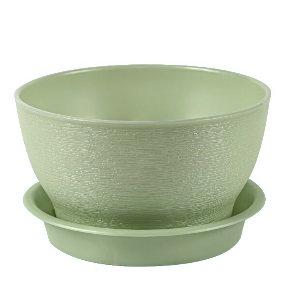 Кашпо "Фиалочка" с поддоном 0,5л (светло-зеленый)