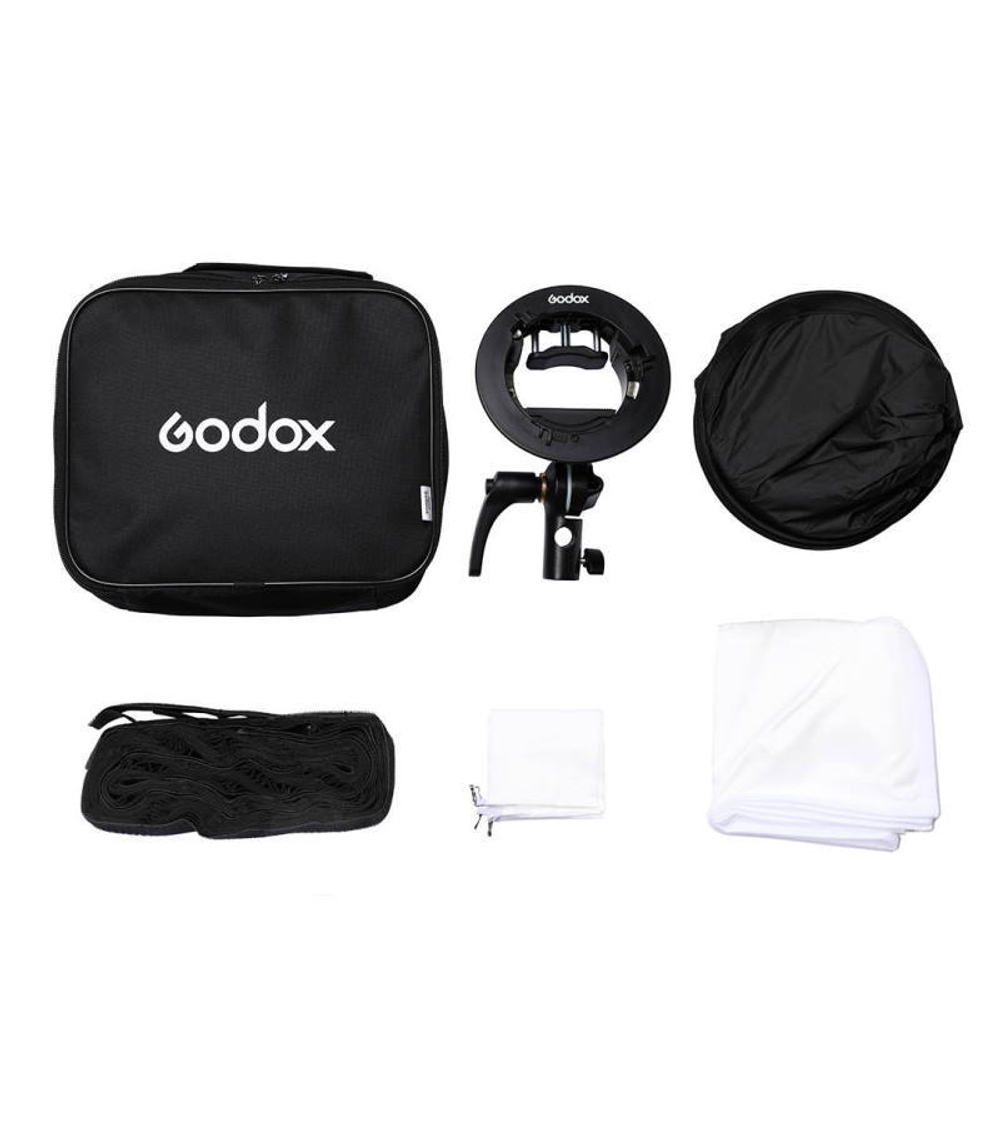 Софтбокс Godox SGGV8080 для накамерных вспышек (с сотами и адаптером S2)