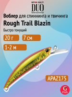 Воблер для рыбалки DUO Rough Trail Blazin 70, ANAZ173 Sagoshi Blue Pink Zebra, 70 мм, 20 г, быстро тонущий, минноу