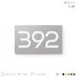 Номер на дверь 392, табличка на дверь для офиса, квартиры, кабинета, аудитории, склада, серая 120х70 мм, Айдентика Технолоджи