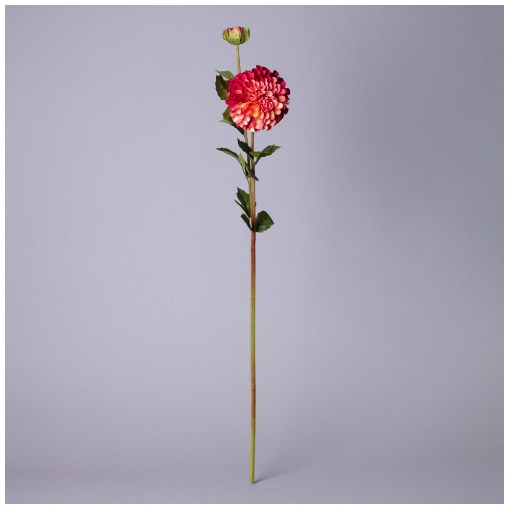 ЦВЕТОК ИСКУССТВЕННЫЙ ГЕОРГИНА ДЛИНА = 80СМ, ЦВЕТ ВИННЫЙ МАЛ.УП.=36ШТ