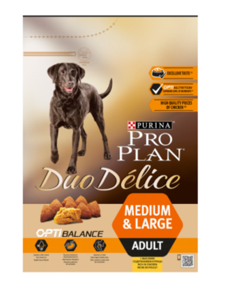 ProPlan 2.5кг DuoDelice Сухой корм для взрослых собак средних и крупных пород Курица