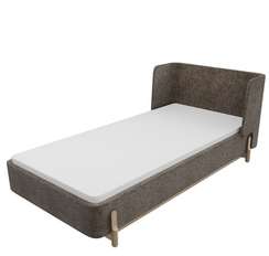 Кровать с подъемным механизмом Basic, 90х200 см (коричневый, рогожка)