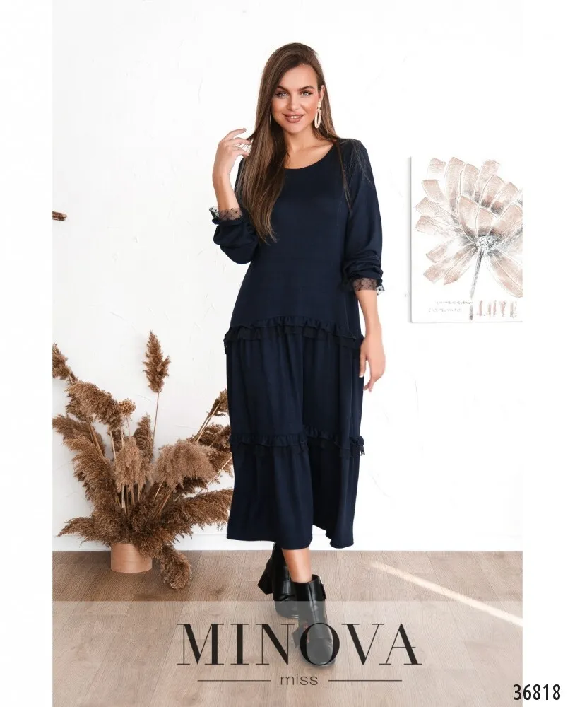 Платье 3130-темно-синий Minova