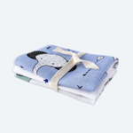 Сет из 3х муслиновых салфеток Mjölk Слоники/Ночное небо/Крокодилы