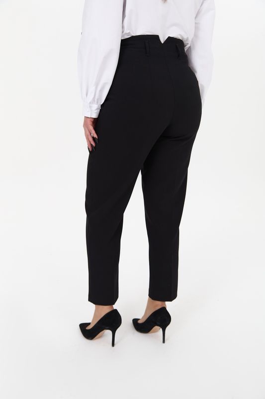 Брюки с высокой посадкой, черный