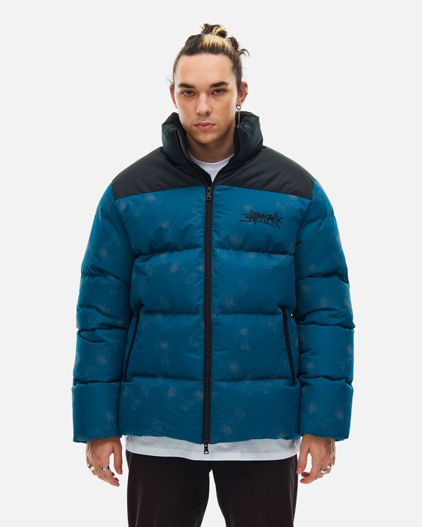 Пуховик Downjacket RF Print Corsair сине-зеленый - фото 1