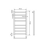 Полотенцесушитель водяной Comfysan Luce W-8 80/40, белый, шт