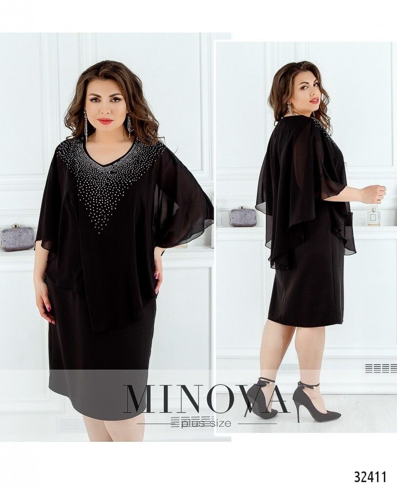 Платье 8612-черный Minova Платье 8612-черный Minova