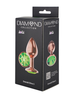 Анальная Пробка Diamond Emerald Shine S Розовое Золото 4027-01lola