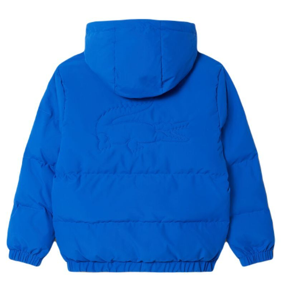 Куртка Lacoste Water Embroidered Crocodile Hooded Puffed - небесный