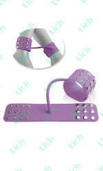 Сиреневые наручники из силикона