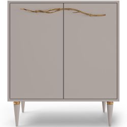 Комод Арт Колор matte Классик Голд с 2 полками Серый агат матовый