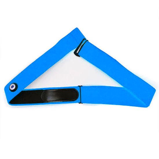 Сменный ремешок с электродами для монитора сердечного ритма, кардиодатчика HRM для Garmin, Polar, Wahoo, 45 мм (Голубой)