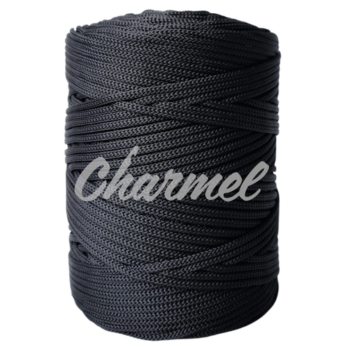 Black polyester cord 4 mm