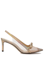 Женские босоножки бежевые со стразами