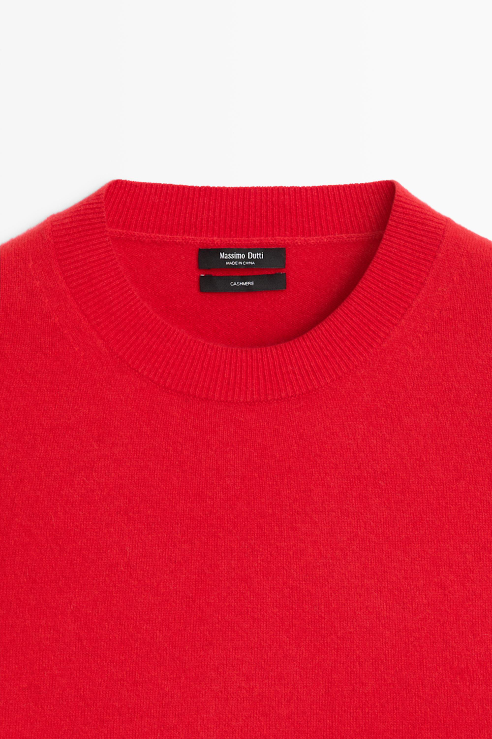 Massimo Dutti Джемпер из 100% кашемира с длинными рукавами, красный
