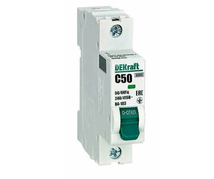 Dekraft Авт.выкл. 1Р 50А 4,5кА C