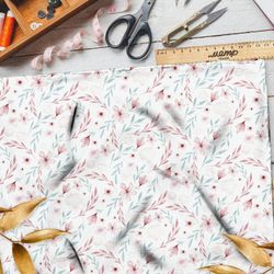 Ткань оксфорд 210 простые цветочки