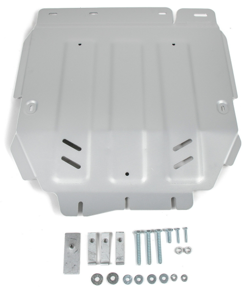 Защита КПП Rival для Mercedes-Benz X-klasse (V - 2.3TD; 3.0D) 4WD 2017-н.в. (устанавл-ся совместно с 333.4165.2), штампованная, алюминий 4 мм, с крепежом, 333.3942.1