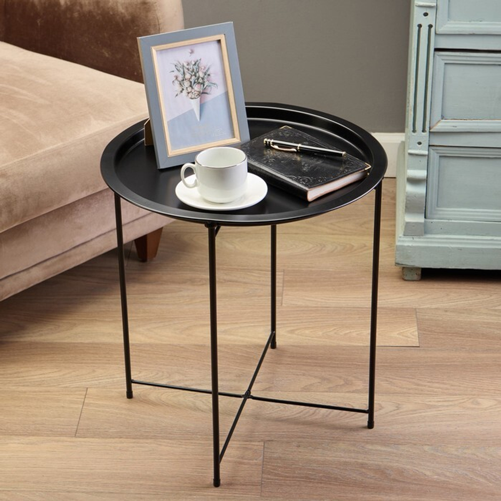 Столик журнальный, 470×470×510 мм, цвет чёрный