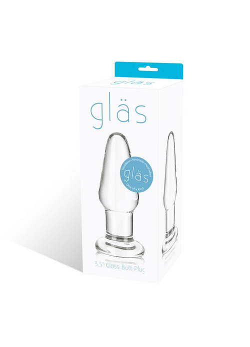 Анальная пробка Glas GLAS-141 – гладкая стеклянная, 9 см