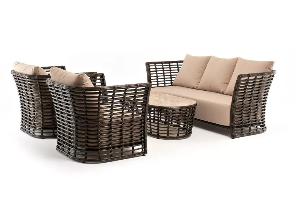 "Валенсия" лаунж-зона из искусственного ротанга, цвет бронзовый