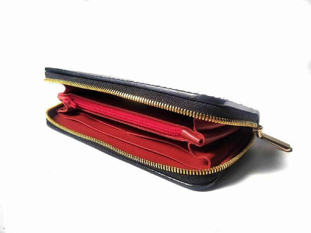 Портмоне кожаное с молнией (Umnikov)