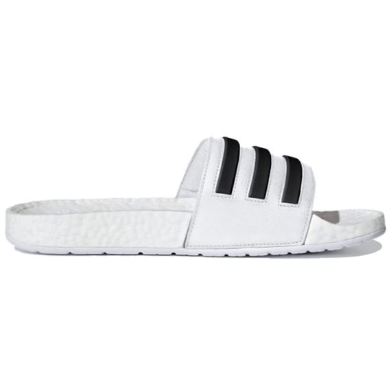 Adidas Adilette Boost Slides 'White Black Stripes'