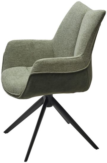 Стул PONTUS 360 град. поворот. KN01-15 Олива/ BZ1046-18 Темно-зеленый/ Черный