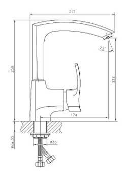 Смеситель для кухни Haiba HB4070