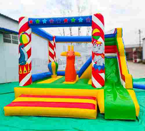 Коммерческий надувной батут «Поход в цирк» с горкой, 4*4*2,8 м