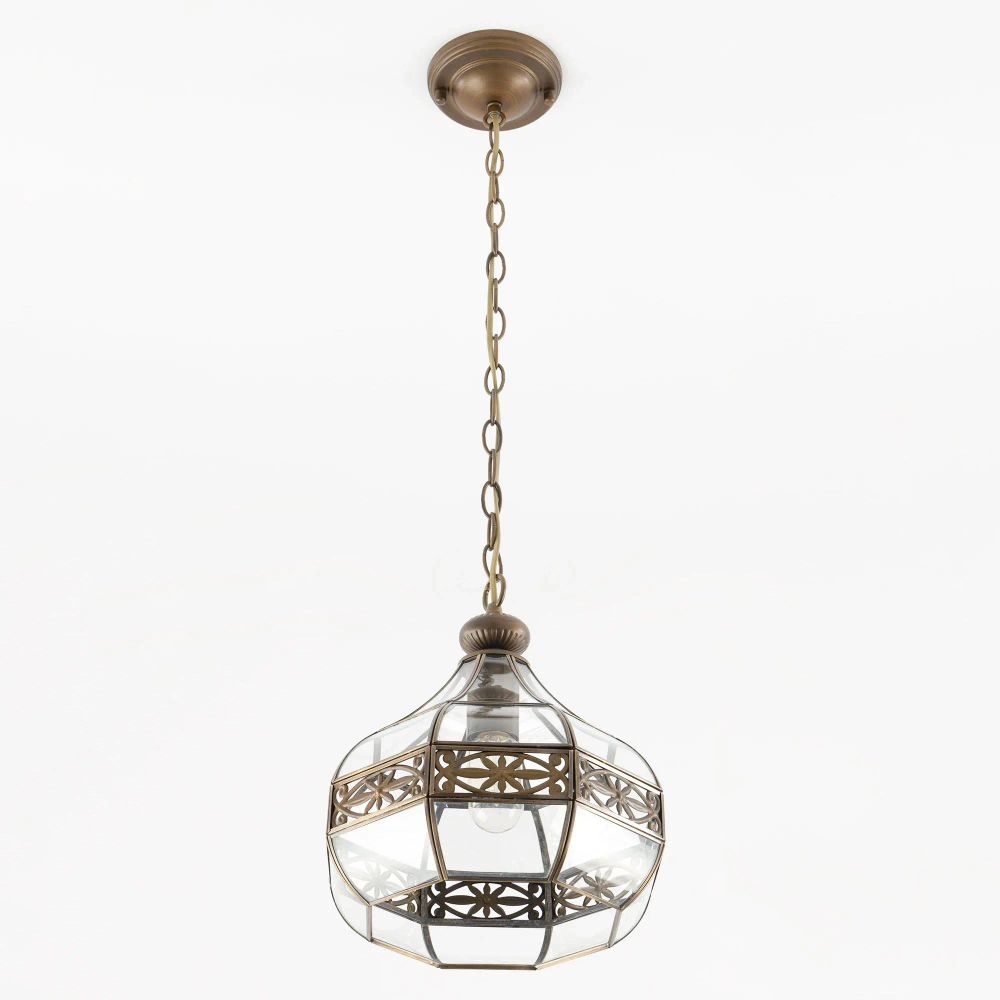 Citilux Гера-2 CL444210 Подвесной светильник витражный Бронза