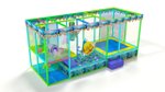 Детский игровой лабиринт «Дружок+батут» 13,6м² (5,8*2,35*2,5м)