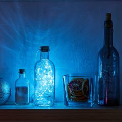 ULD-S0500-050-SCB-2AA ICE BLUE IP20 DEW Гирлянда светодиодная Роса на батарейках 2AA не в-к. 5м. 50 светодиодов. Голубой свет. Провод медный. TM Uniel