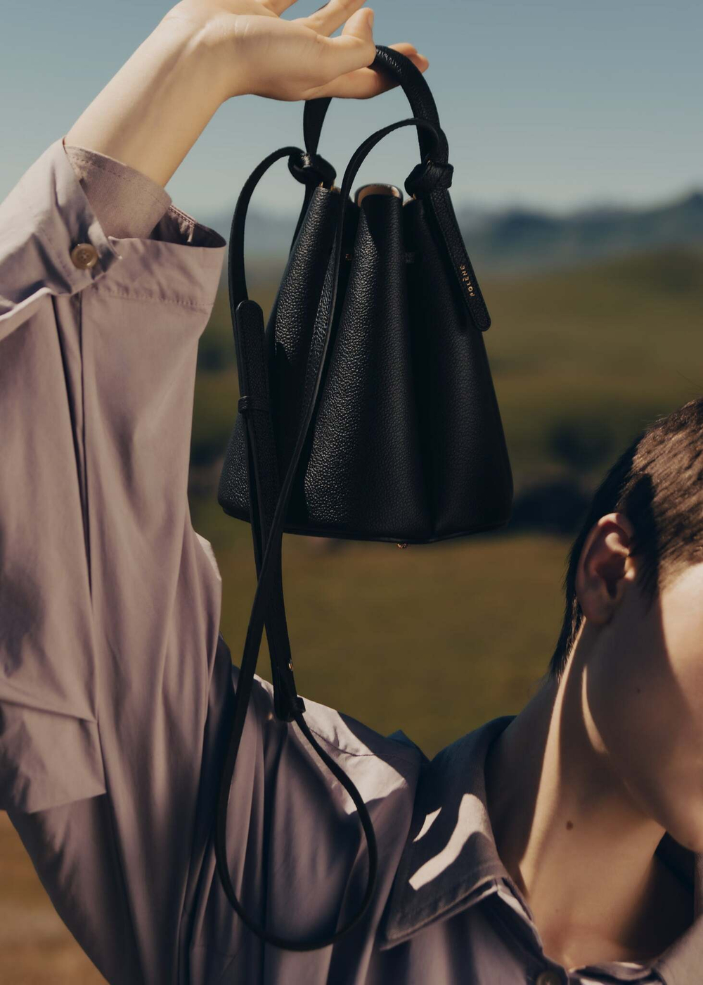 Сумка Polene Numéro Huit Mini EDITION TEXTURED BLACK