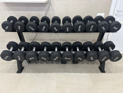 Гантельный ряд. Гантели круглые PU. 2,5-25 кг