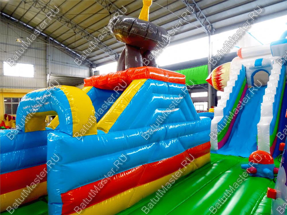 Коммерческий батут "Космические зверята" 14*7*6 м