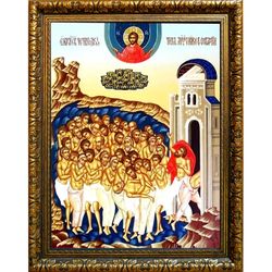 Сорок Святых Севастийских мучеников. Икона на холсте.