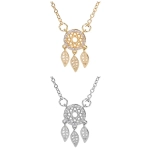 Подвеска из гиппоалергенного сплава со стразами «ЛОВЕЦ СНОВ», цвет серебро и золото, d-20см/1,8см