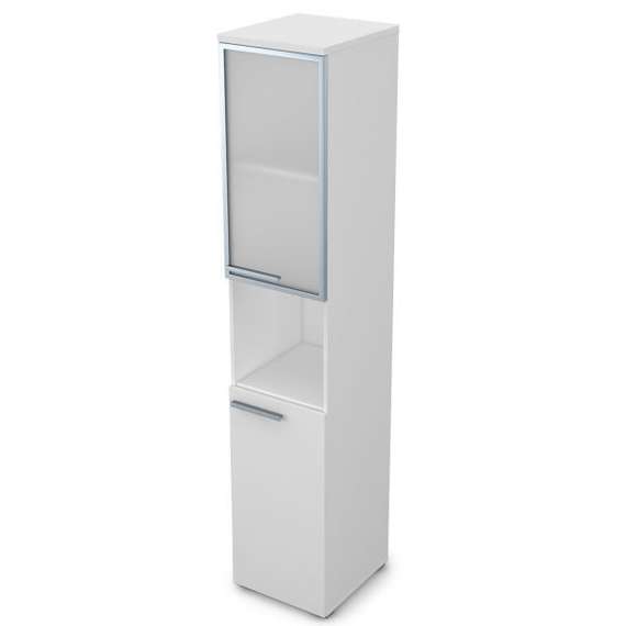 9ПЛД.005.20 Пенал высокий со стеклом и нишей (400*450*2045), левый