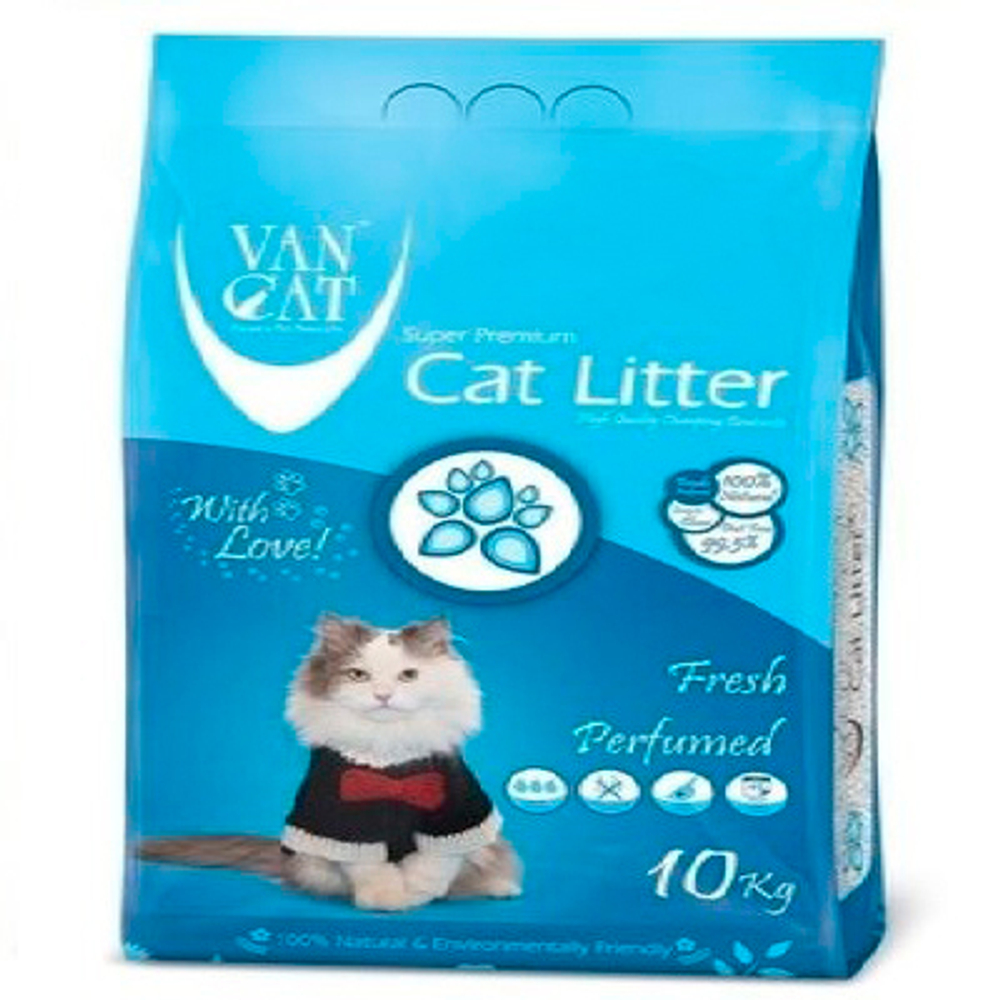 Van Cat Комкующийся наполнитель без пыли с ароматом Весенней свежести, пакет