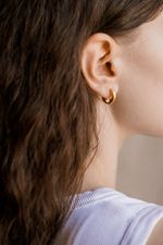 Серьги Замочки Сатин, позолота