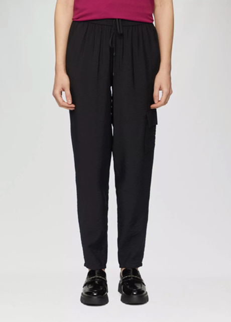 штаны из текстурированной вискозы с карманом