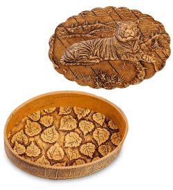 BST-106/ 5 Шкатулка «Тигр» (береста)