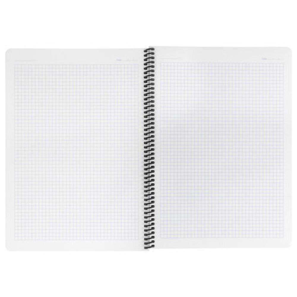 Тетрадь А4, 120 листов, BRAUBERG "Metropolis", спираль пластиковая, клетка, обложка пластик, ЧЕРНЫЙ, 403390