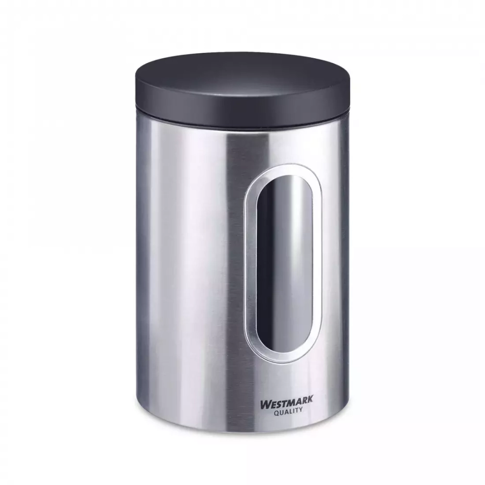 Банка для сыпучих продуктов с окошком 2.3л Westmark Steel