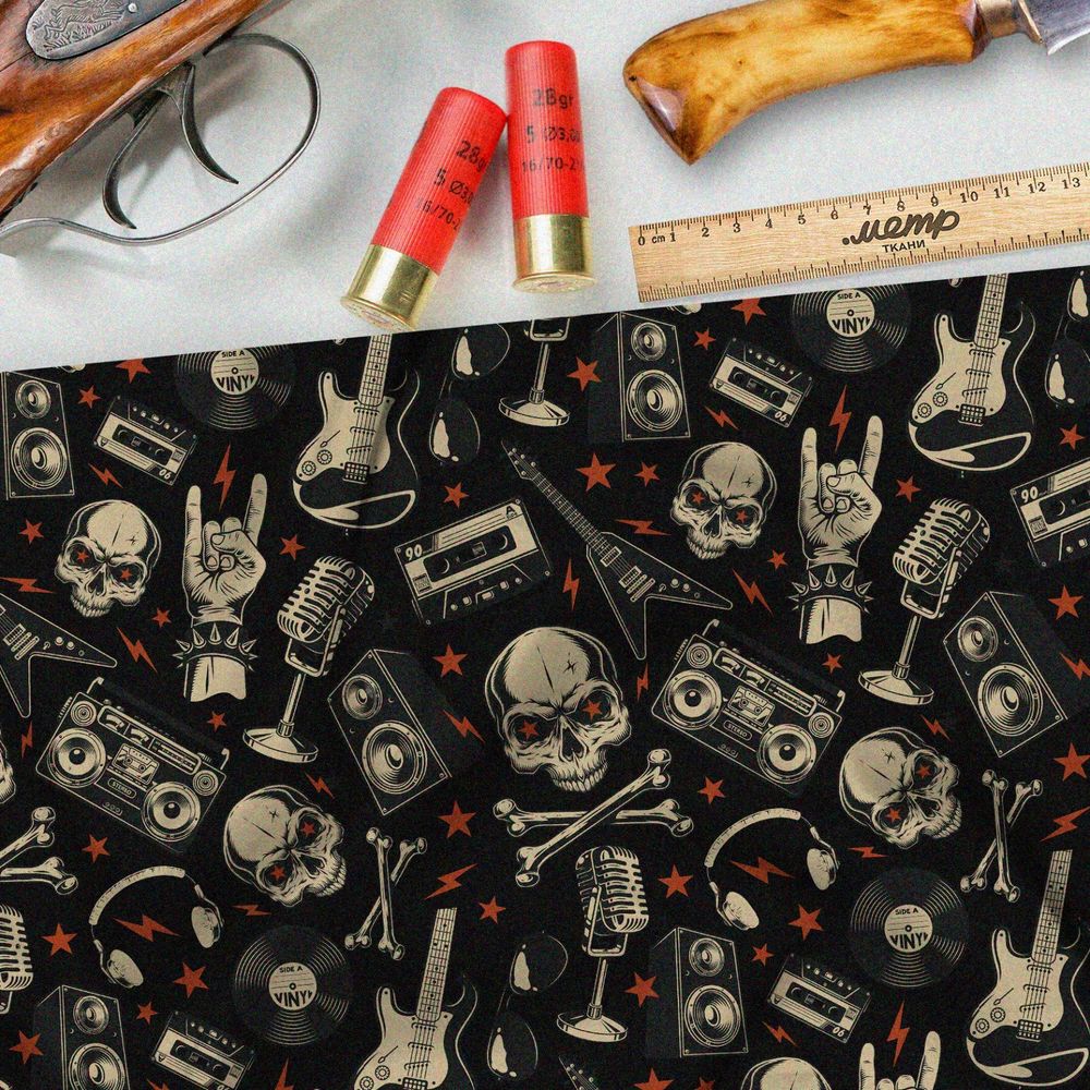 Ткань шелк Армани мрачный панк